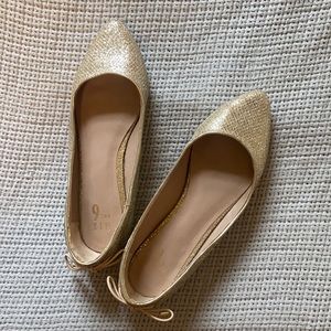 Gold Glitter Flats